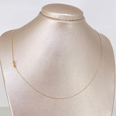 Cadena ● Veneciana Oro amarillo 18k +1 / 1,05 Gr / 0,5 mm / 50 Cm