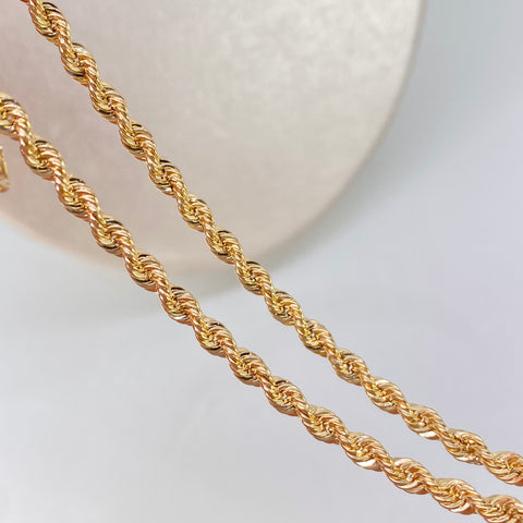 Cadena ● Lazo Oro amarillo 18k +1 / 10,09 Gr / 3,5 mm / 60 Cm †