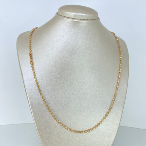 Cadena Militar Diamantada NAC ESP Oro amarillo 17,20 Gr / 3 mm / 60 Cm *