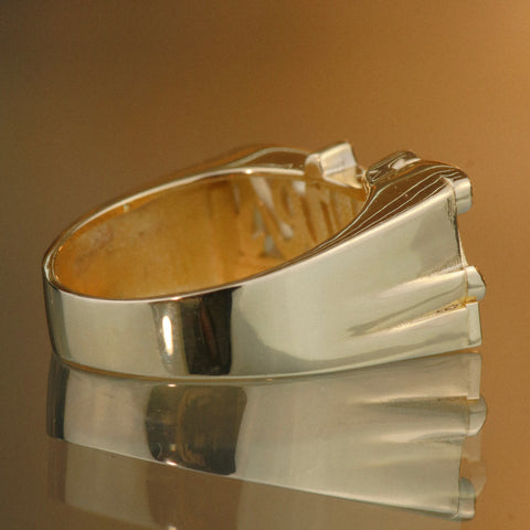 Anillo Nombre POR FABRICACIÓN Oro amarillo 18k / Talla 11 1/4 / 9,64 Gr *
