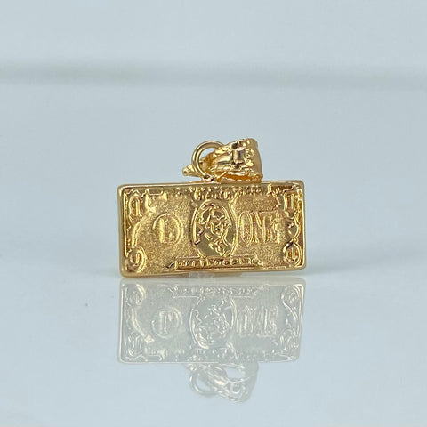 Dije Dolar Oro amarillo 18k 0,6 Gr / 1,3 Cm  *