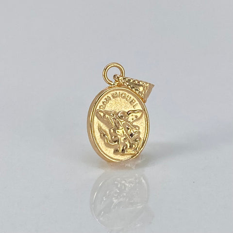 Dije San Miguel Arcangel  Oro amarillo 18k 0,5 Gr / 1,7 Cm