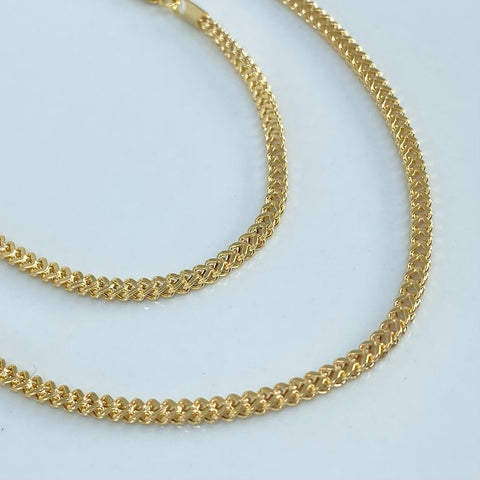 Cadena ● Franco Oro amarillo 18k +2 / 5,15 Gr / 2,5 mm / 50 Cm †