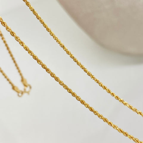 Cadena ● Lazo Oro amarillo 18k +1 / 1,5 Gr / 1,2 mm / 50 Cm *