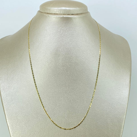 Cadena ● Escalera Plana Oro amarillo 18k 2,07 Gr / 1,5 mm / 45 Cm