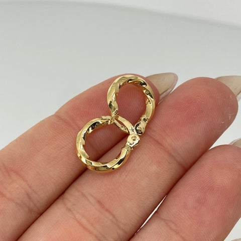 Candongas Melcochas Oro amarillo 18k 1 Gr / 1,4 Cm †