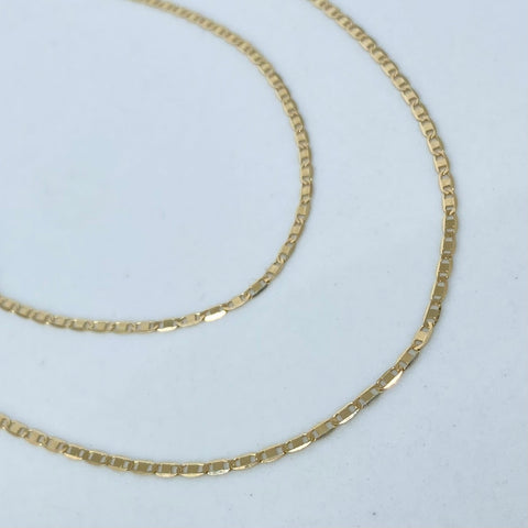 Cadena ● Escalera Plana Oro amarillo 18k 1,62 Gr / 1,2 mm / 50 Cm †