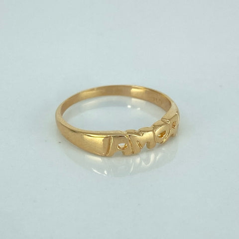 Anillo AMOR Oro amarillo 18k / Talla 6 / 1,75 Gr *