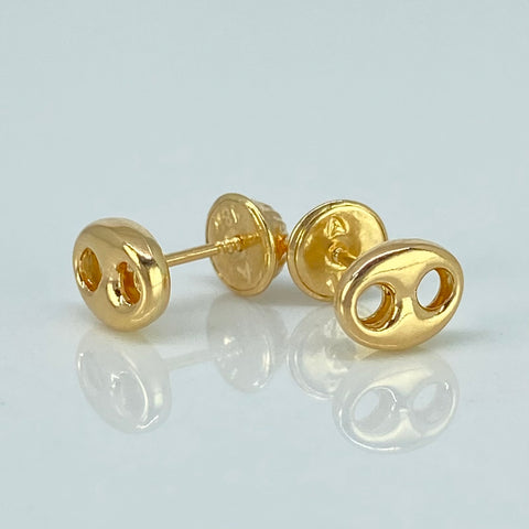 Topos Grano Cafe Oro amarillo 18k 0,55 Gr / 6 mm