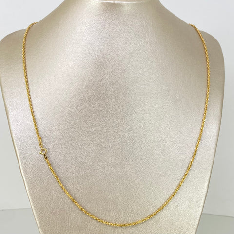 Cadena ● Lazo Oro amarillo 18k +1 / 2,93 Gr / 2 mm / 60 Cm