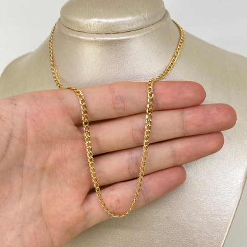 Cadena ● Cubana Oro amarillo 18k 3,28 Gr / 3,2 mm / 40 Cm *