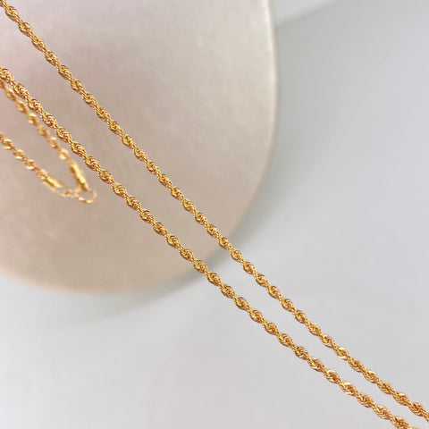 Cadena ● Lazo Oro amarillo 18k +1 / 1,73 Gr / 1,7 mm / 50 Cm *