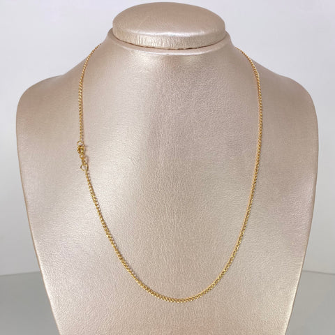 Cadena ● Cubana Oro amarillo 18k 2,15 Gr / 1,8 mm / 45 Cm †
