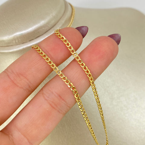 Cadena ● Cubana Oro amarillo 18k 3,15 Gr / 2,5 mm / 45 Cm *
