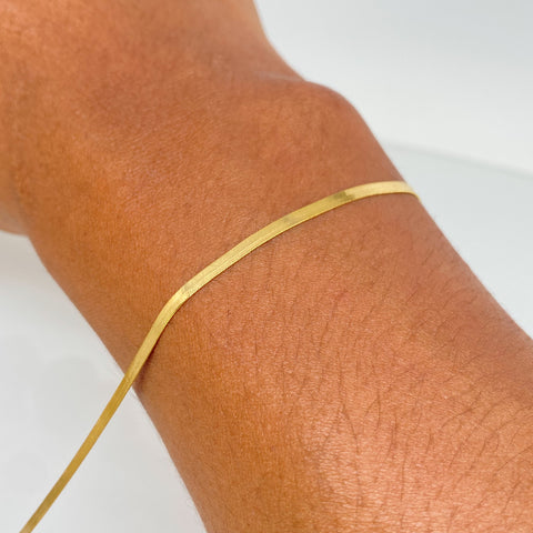 Pulso ● Espejo Oro amarillo 18k +3 / 2,1 Gr / 2,3 mm / 19,3 Cm †