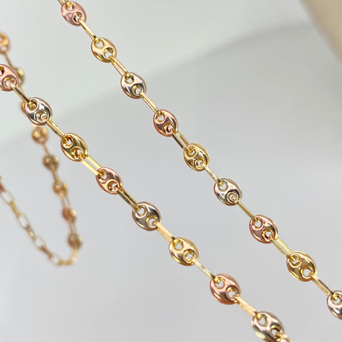 Cadena Baby GC Tres oros 18k 4,20 Gr / 3 mm / 46 Cm