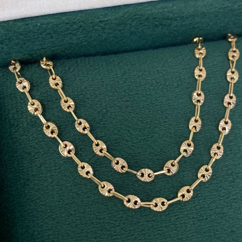 Cadena GC Diamantado Oro amarillo 18k 8,32 Gr / 3,3 mm / 60 Cm