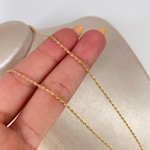 Cadena ● Lazo Oro amarillo 18k +1 / 0,9 Gr / 1,2 mm / 45 Cm