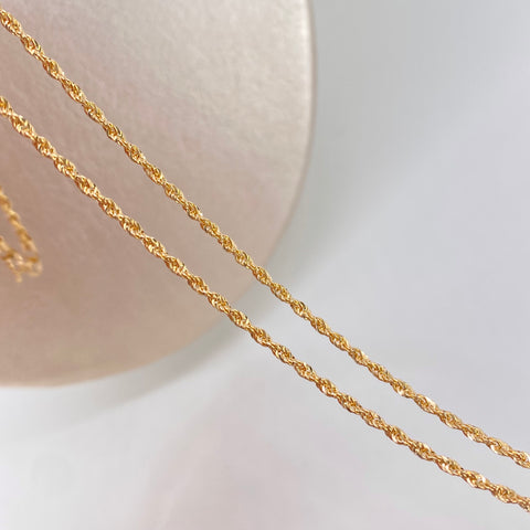 Cadena ● Lazo Oro amarillo 18k +1 / 1,4 Gr / 1,6 mm / 45 Cm †