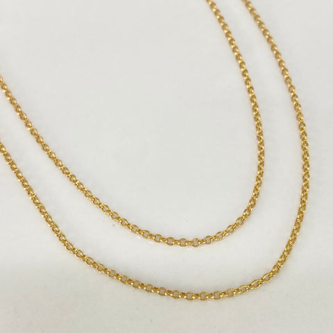Cadena ● Aro Seguido Oro amarillo 18k 1,32 Gr / 1,6 mm / 45 Cm *