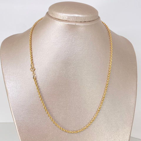 Cadena ● Lazo Oro amarillo 18k +1 / 3,6 Gr / 2,3 mm / 45 Cm