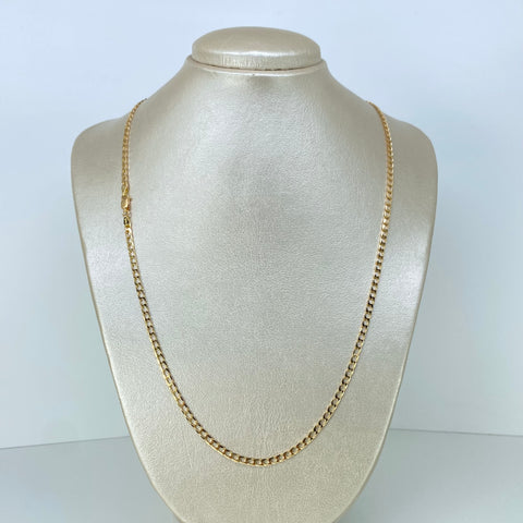 Cadena ● Panzer Oro amarillo 18k 12,13 Gr / 3 mm / 60 Cm †
