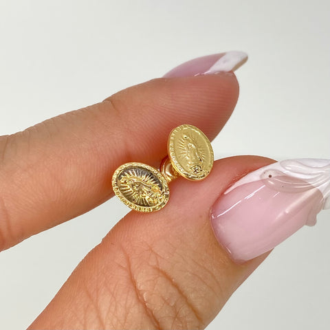Topos Virgen Guadalupe Oro amarillo 18k 0,72 Gr / 6,5 mm †