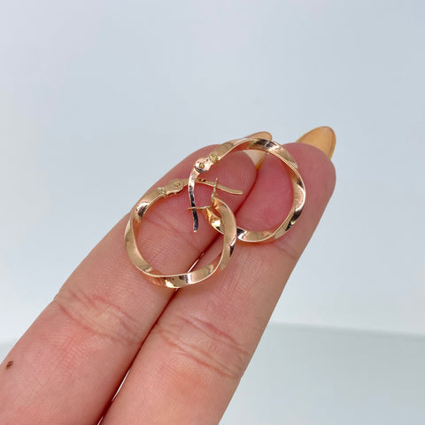Candongas Melcochas Oro rosa 1,23 Gr / 2,2 Cm