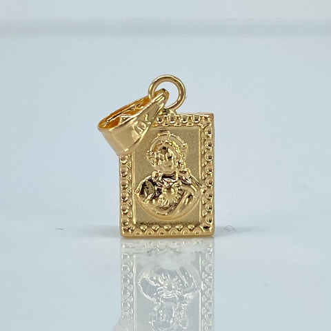 Dije Virgen Del Carmne / Sagrado Corazon Oro amarillo 0,5 Gr / 1,7 Cm