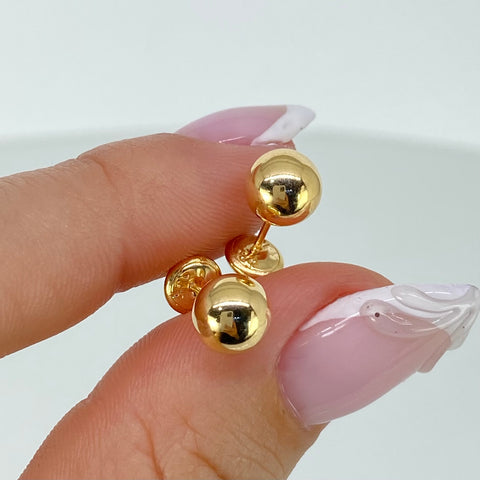 Topos Bolas Lisas Oro amarillo 18k 0,8 Gr / 7 mm †