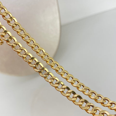 Cadena ● Cubana Oro amarillo 18k +1 / 5,49 Gr / 5,6 mm / 45 Cm †