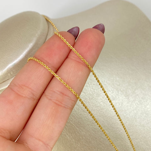 Cadena ● Lazo Oro amarillo 18k +1 / 1,5 Gr / 1,2 mm / 50 Cm *