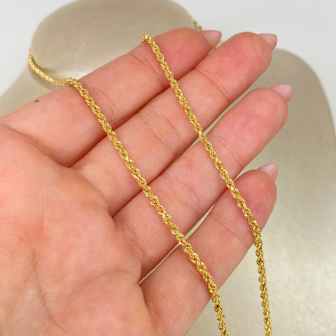 Cadena ● Lazo Oro amarillo 18k +1 / 3,66 Gr / 2,2 mm / 60 Cm *