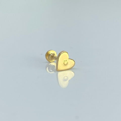 Piercing Corazón Liso / Oro Amarillo 18k (Joya) / 0,59 gr / 5,1 mm / (Oreja) *