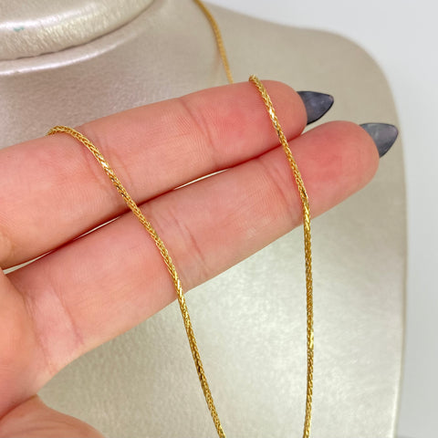 Cadena ● Franco Oro amarillo 18k +2 / 4 Gr / 1,2 mm / 45 Cm