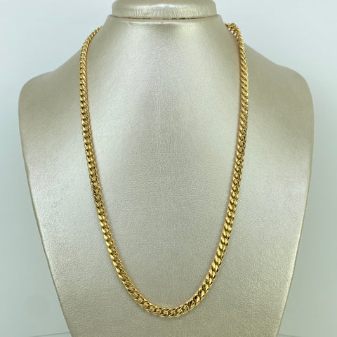 Cadena ● Cubana Oro amarillo 18k 8,83 Gr / 5 mm / 50 Cm *
