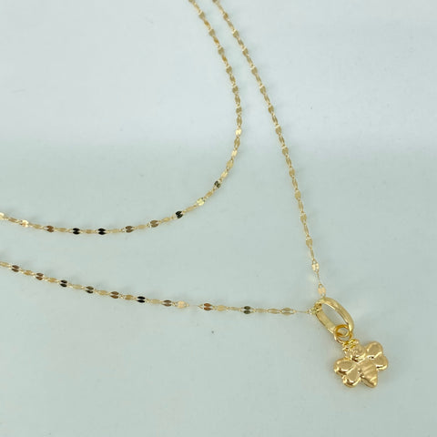 Set Cadena ● Crispeta + Dije Abeja Oro amarillo 18k 0,7 Gr / 1 mm / 50 Cm *
