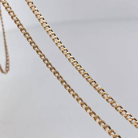 Cadena ● Cubana Oro amarillo 18k 4 Gr / 2,3 mm / 60 Cm