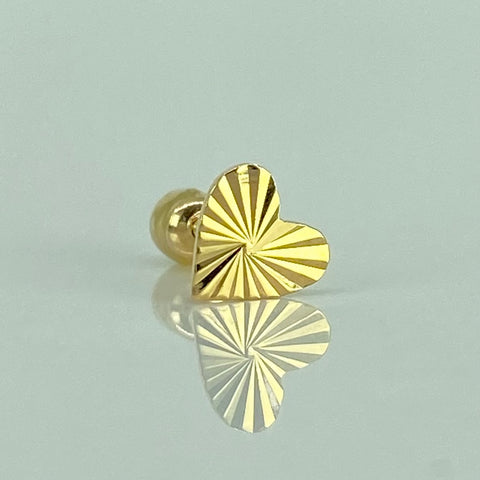 Piercing Corazon Diamantado / Oro Amarillo 18k (Joya) / 0,36gr / 5.5mm / (Oreja) *