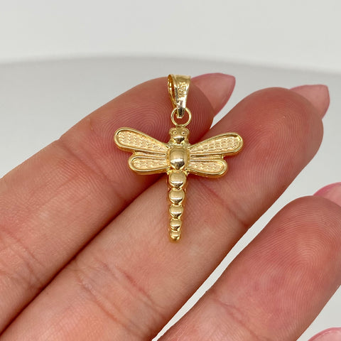Dije Libelula Oro amarillo 18k 1,22 Gr / 2,8 Cm