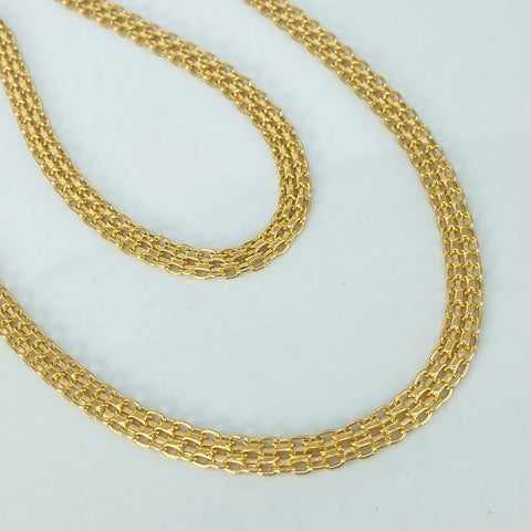 Cadena ● China Oro amarillo 18k 8,05 Gr / 4,6 mm / 50 Cm †