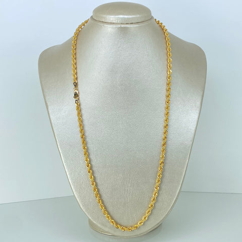 Cadena ● Lazo Oro amarillo 18k +1 / 14,17 Gr / 4,3 mm / 60 Cm †