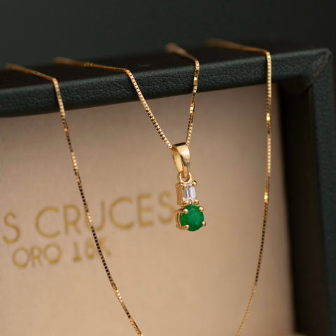 Set Cadena Veneciana + Dije Punto Y Coma 18 Pts Esm / 10 Pts Dte Oro amarillo 18k 1,40 Gr / 0,5 mm / 45 Cm *