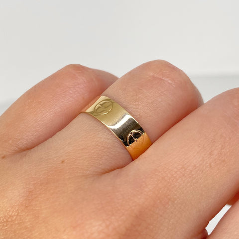 Anillo Tornillos CT Oro amarillo / Talla 7 / 1,67 Gr *