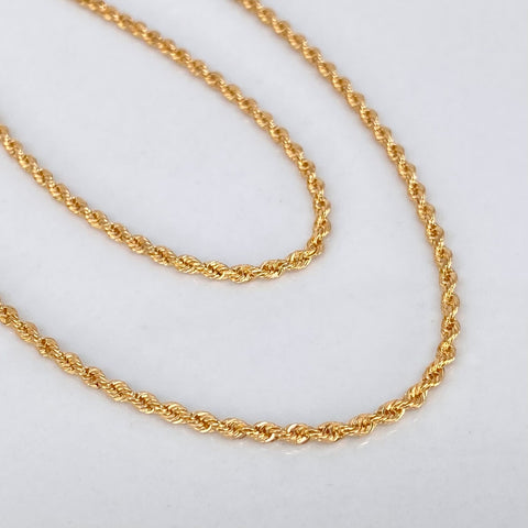 Cadena ● Lazo Oro amarillo 18k +1 / 2,36 Gr / 1,9 mm / 50 Cm