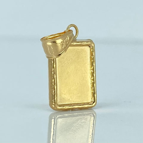 Dije Placa Rectangular Oro amarillo 0,95 Gr / 2,2 Cm