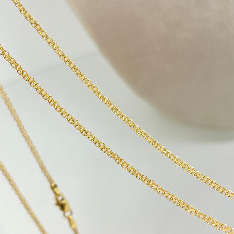 Cadena ● China Oro amarillo 18k 3,2 Gr / 1,4 mm / 60 Cm *