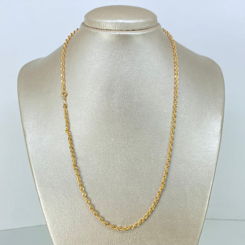 Cadena ● Lazo Oro amarillo 18k +1 / 1,38 Gr / 1,5 mm / 45 Cm *