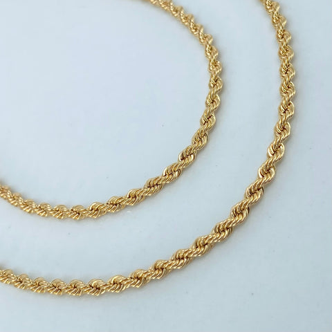Cadena ● Lazo Oro amarillo 18k +1 / 5,2 Gr / 2,6 mm / 50 Cm †