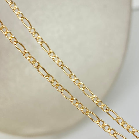 Cadena ● Tres Por Uno 3x1 Oro amarillo 18k 1,38 Gr / 1,9 mm / 45 Cm *